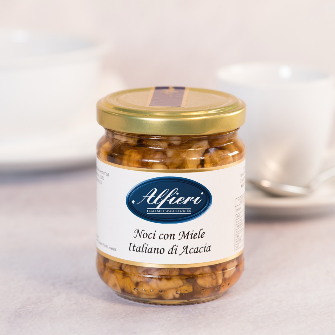 Noci con miele italiano di acacia