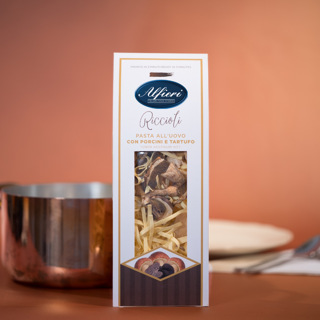 RICCIOLI ALL’UOVO CON PORCINI E TARTUFO 250 g